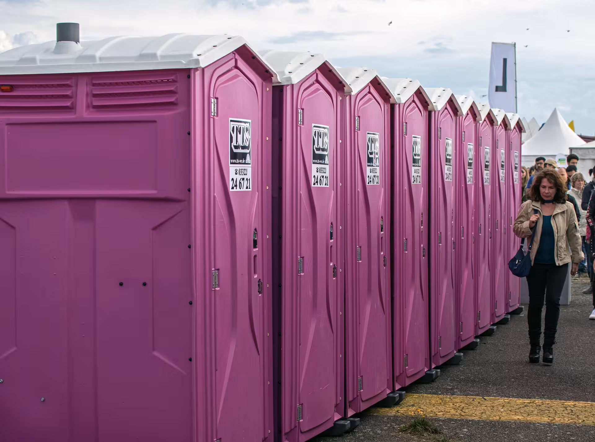 Pink Porta Potty - Portable Toilet Rentals
